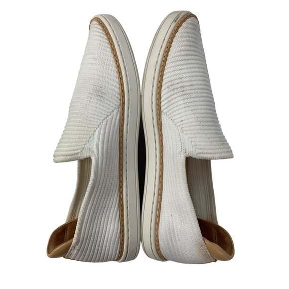 Ugg womens Sz 8 sneaker Slip on Sammy Alameda White Flats Shoes Stretch 6570 GUC - Picture 6 of 11